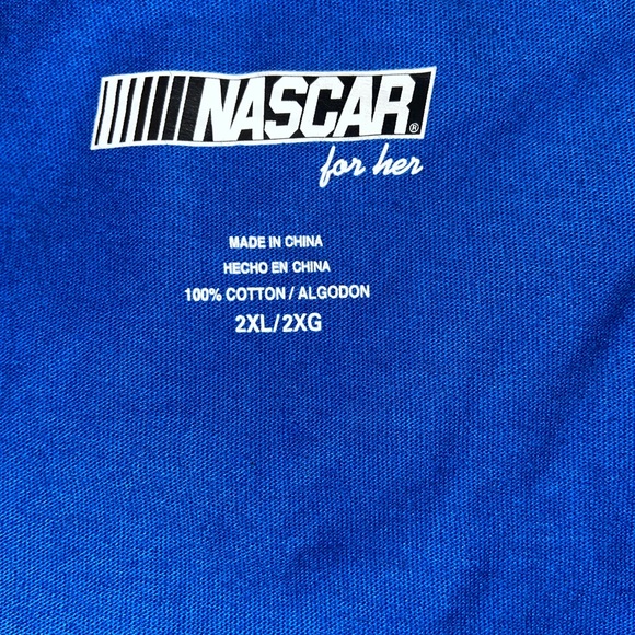 Nascar Tony Stewart #14 T- Shirt Women's Size XXL blue foil- NWT!! - Picture 3 of 3